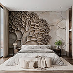 Wall mural Coral on a concrete surface
