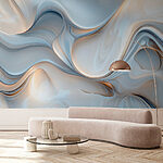 Wall mural White and grey swirly background