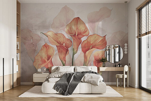 Group of orange flowers Wall murals Group of orange flowers