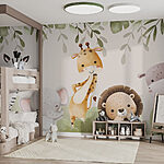 Wall murals Group of animals under leaves