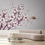 Wall murals Plant with white flowers