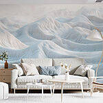 Wall murals Snow covered mountains