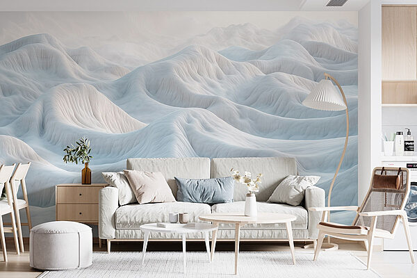Wall murals Snow covered mountains