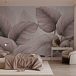 Wall murals Softly undulating leaves in harmony