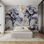 Wall murals Wall art with flowers and leaves