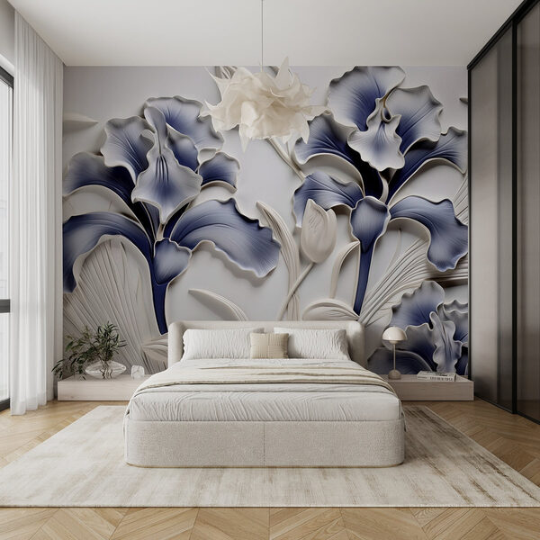 Wall murals Wall art with flowers and leaves