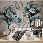 Wall murals Delicate floral design in soft hues