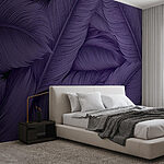 Wall murals Textured purple leaves in harmony.