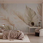 Wall murals Nature’s delicate leaf patterns unfold