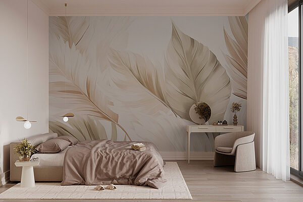 Nature’s delicate leaf patterns unfold Wall murals Nature’s delicate leaf patterns unfold