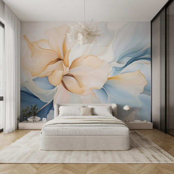 Soft hues in delicate floral dance Wall murals Soft hues in delicate floral dance