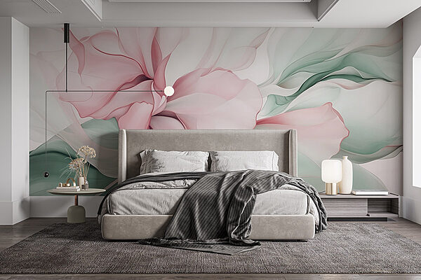 Wall murals Delicate petals in soft hues