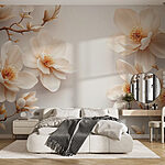Wall murals Group of white flowers