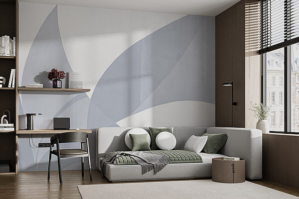 Grey and white wall Wall murals Grey and white wall
