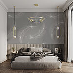 Wall murals White feathers on a gray background