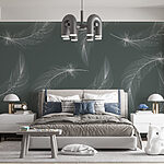 Wall murals Pattern of white feathers