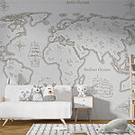 Wall murals Map of the world