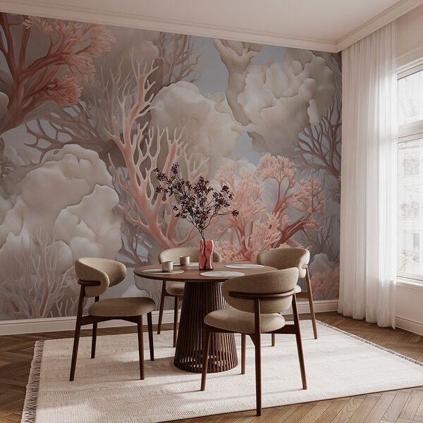 Delicate coral formations in soft hues Wall murals Delicate coral formations in soft hues