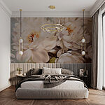 Wall murals Painting of white flowers