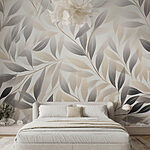 Wall murals Soft foliage in muted tones.