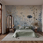 Wall murals Painting of flowers on a wall