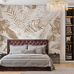 Wall murals Foliage in soft, muted tones.