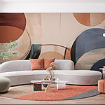 Wall murals Painting of circles and lines
