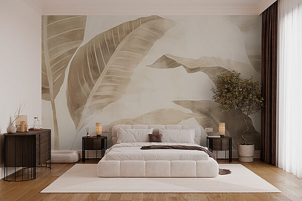 Nature’s delicate, soft leaf patterns Wall murals Nature’s delicate, soft leaf patterns