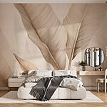 Wall murals Delicate leaves on a soft background