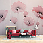 Wall murals Painting of flowers on a wall