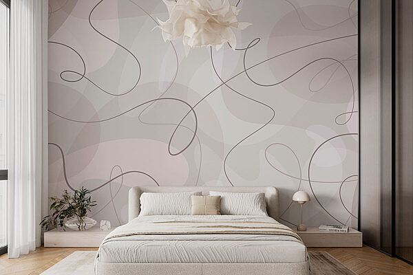 White and gray background with lines Wall murals White and gray background with lines