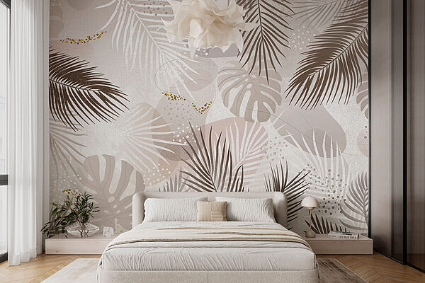 Nature-inspired chic foliage design Wall murals Nature-inspired chic foliage design