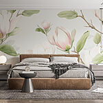 Wall murals Delicate magnolias in soft hues