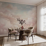 Wall mural Cloudy sky with pink clouds