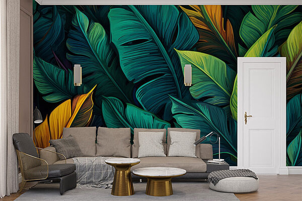 Vibrant foliage in rich hues Wall murals Vibrant foliage in rich hues