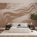 Wall murals White swirls on a surface