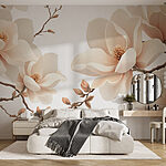 Wall murals Delicate blossoms in soft hues