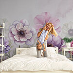 Wall murals Floral beauty in soft hues