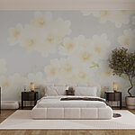 Wall murals Group of white flowers