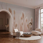 Wall murals Soft grasses in gentle hues.