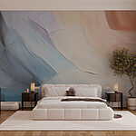 Wall murals Soft hues in calming abstract layers