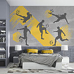 Wall mural Group of men playing football