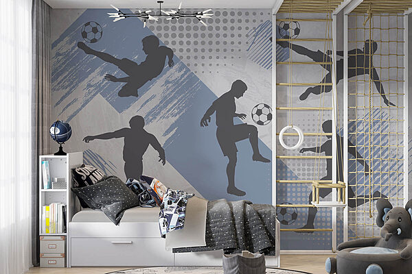 Group of men playing football Wall murals Group of men playing football