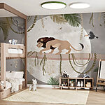 Wall murals Lion on a tree branch
