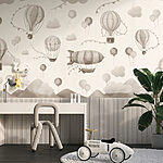 Wall murals Pattern of hot air balloons and mountains