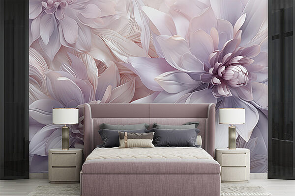Group of flowers with petals Wall murals Group of flowers with petals