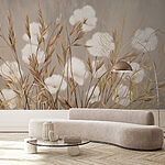 Wall mural Delicate blooms in soft hues