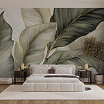 Wall mural Soft tones of lush foliage