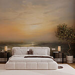 Wall murals Water with a sunset in the background