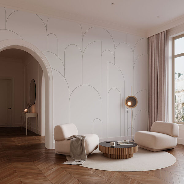 White and black pattern Wall mural White and black pattern